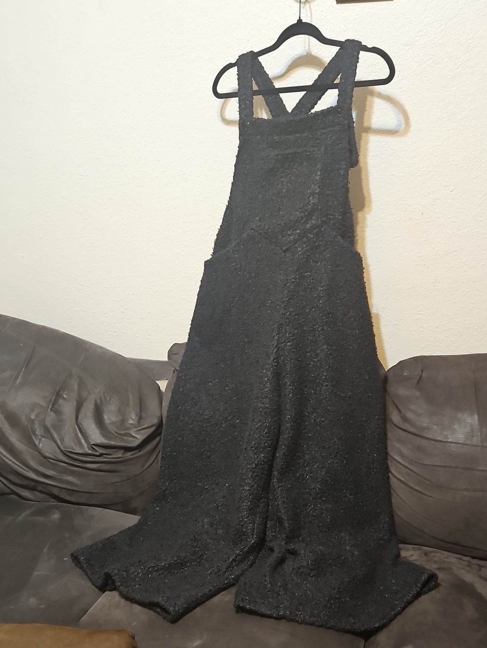 HALARA Black Women’s Wide Leg Pinafore Overalls